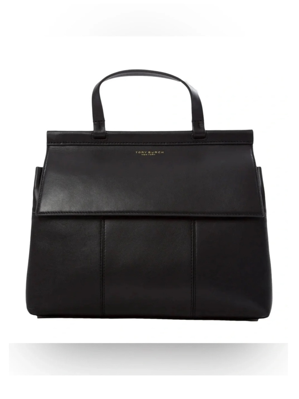 Tory Burch Block-T Leather Satchel Top-Handle Tote